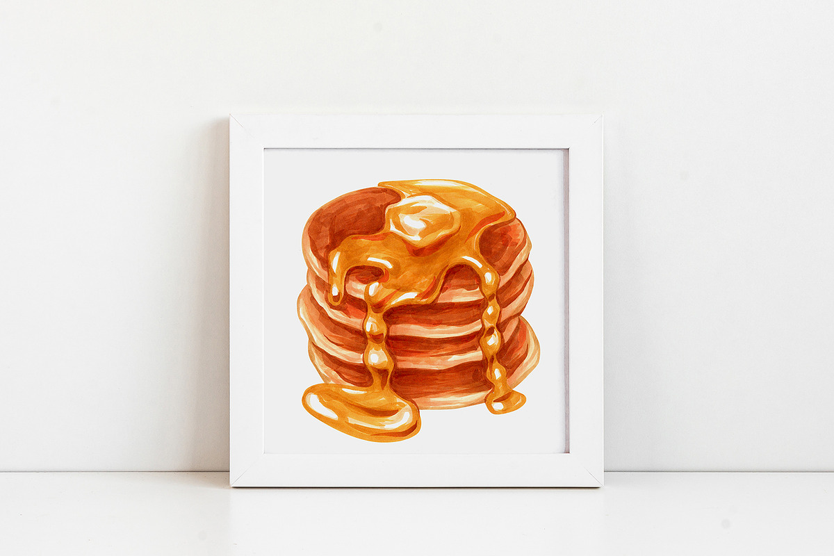 Pancakes - sketchmarkers set, a Food Illustration by ViktoriArt (Photo 5 of 6)