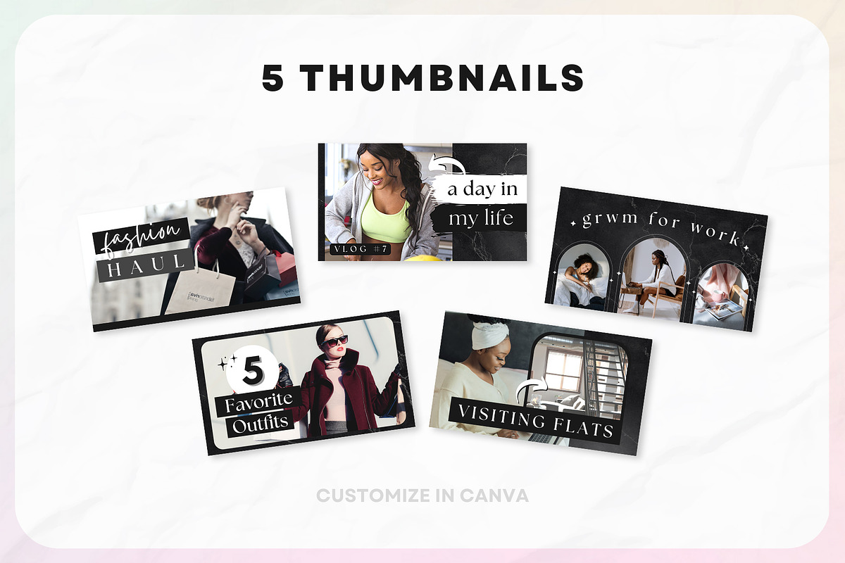 YouTube Branding Kit For Canva, a Social Media Template by OniriqveDesigns (Photo 6 of 10)