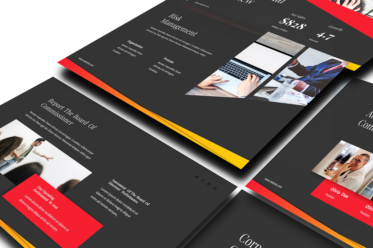Annual Report Powerpoint Template, a Presentation Template by temphall (Photo 4 of 8)