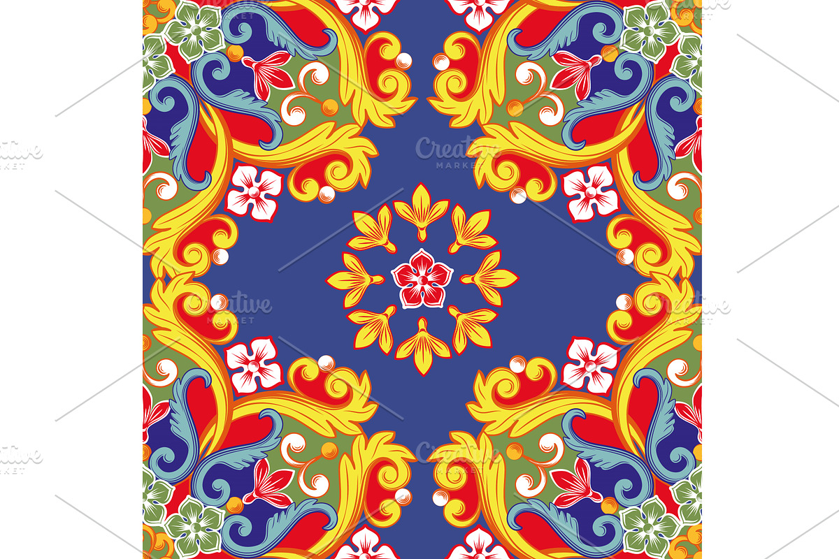 Seamless bright background. Colorful, a Decorative Illustration by Marymo