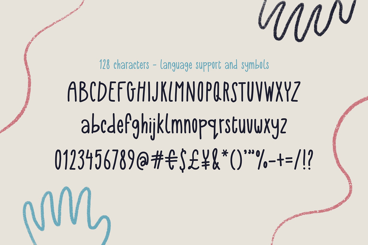 Need a hand? - handwritten (web)font, a Handwritten Font by kreart (Photo 2 of 6)