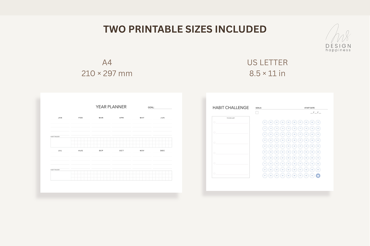 2027 Minimalist Printable Planner, a Stationery Template by Atthameeni (Photo 9 of 11)