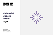 Minimalist Modern Flower Logo, a Branding & Logo Template by Luxury Logos (Thumbnail 1 of 4)