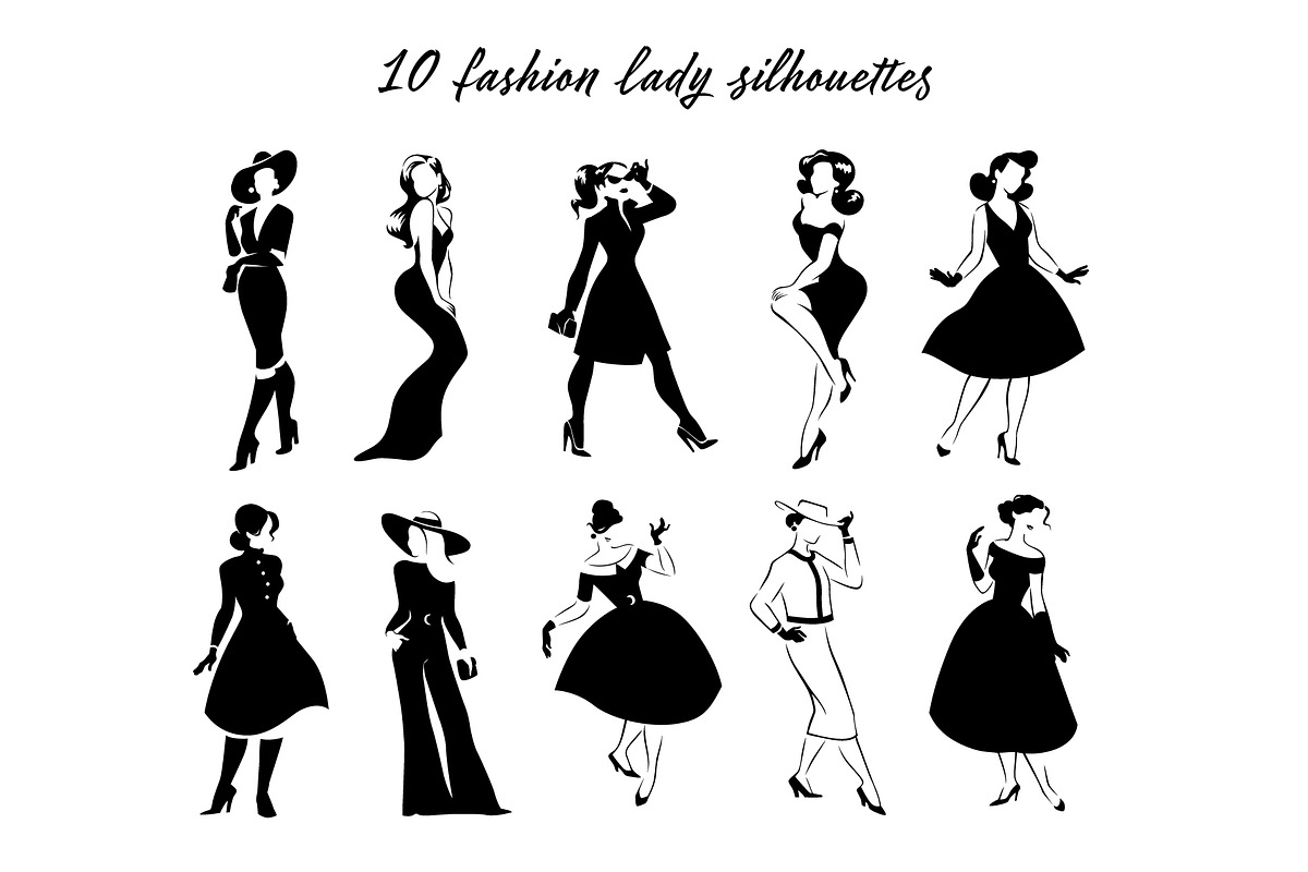 Lady silhouettes, an Object Graphic by Funnystore (Photo 6 of 8)