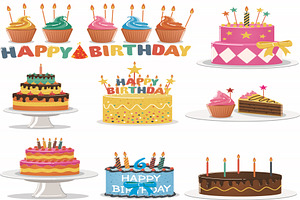 Birthday Cakes Clipart