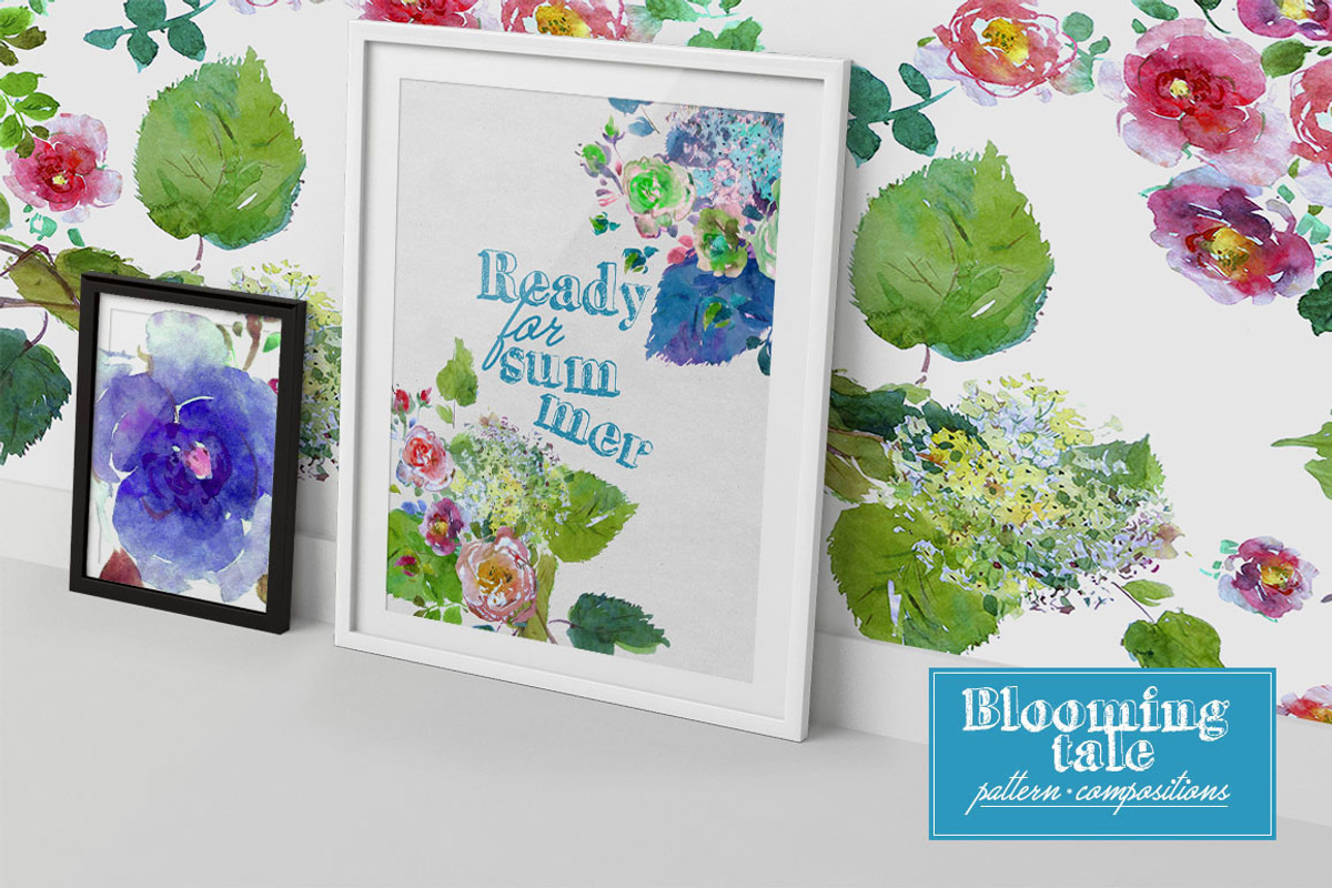Blooming Tale. Watercolor clipart, an Illustration by Irina Dolgikh (Photo 7 of 8)