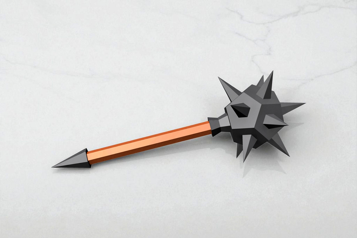 Mace - 3d papercraft preview 2
