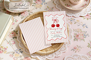 Cherry Baby Shower Invitation Bundle, an Invitation Template by VeliusCreativeStudio (Thumbnail 2 of 7)
