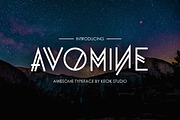 Avomine, a Sans Serif Font by kecikreative (Thumbnail 1 of 5)