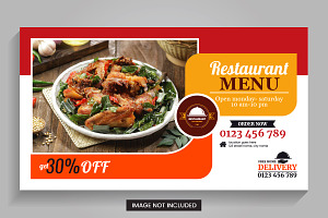 Food & Restaurant Web Ad Banner, a Social Media Template by Tanuart