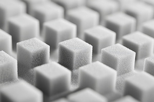 Close-up of textured white sugar cubes in grid pattern, a Background Photo by AlyaAnd