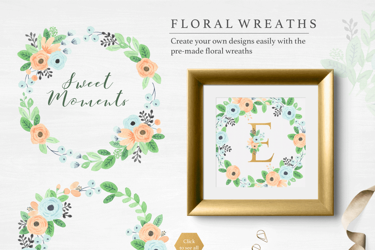 Dear Baby Watercolor Florals & Leaf, an Illustration by Momo Studio (Photo 13 of 14)