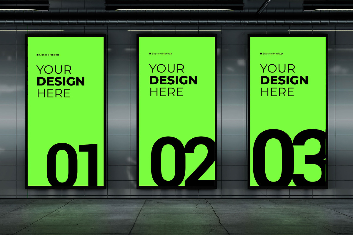 Digital Signage Mockup, an Advertising Mockup by Modaldesain (Photo 1 of 2)