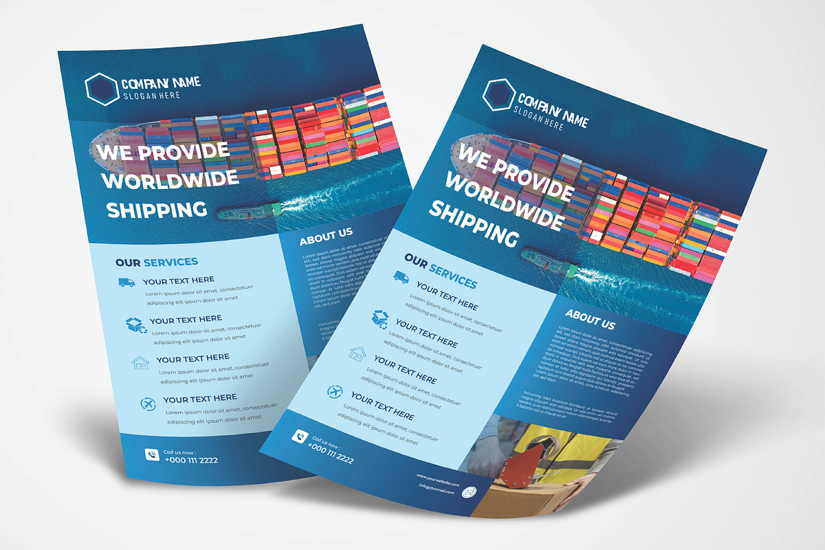 Sale logistics flyer design template, a Flyer Template by Workhu (Photo 1 of 4)