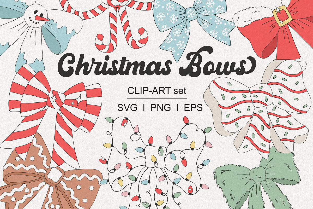Trendy Girly Coquette Christmas bows, an Object Graphic by @olga.angelloz (Photo 1 of 2)