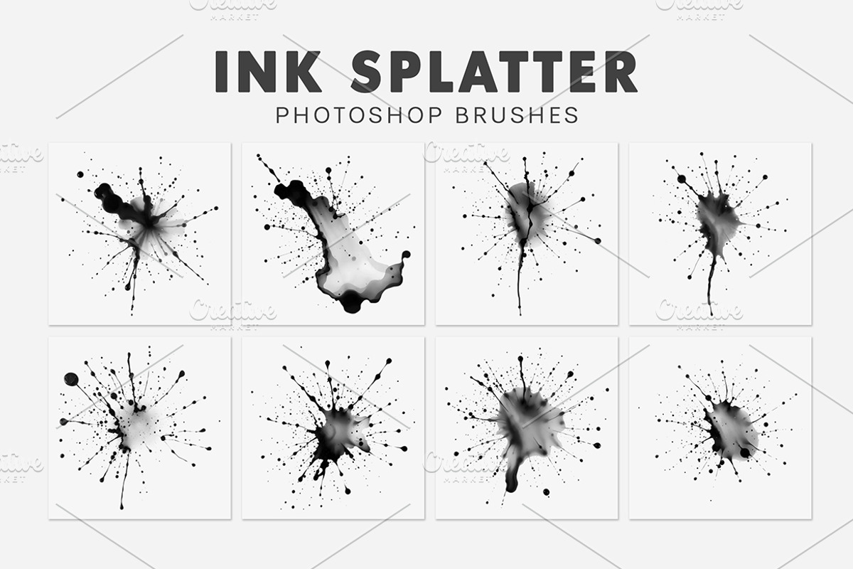 30 Ink Splatter Brushes, a Brush Add-On by AB-TheDesigner (Photo 4 of 5)