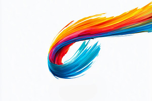 Abstract colorful paint brush stroke, a Background Photo by MistyDay