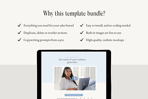 Kajabi Template Webinar Bundle