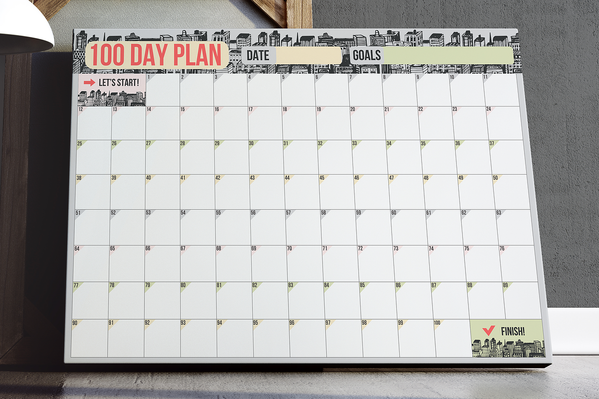 100 Day Challenge Habit Goal Planner, a Templates & Theme by IRSYART (Photo 5 of 9)