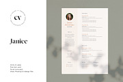 Janice | CV / resume template, a Resume Template by CV house (Thumbnail 1 of 9)