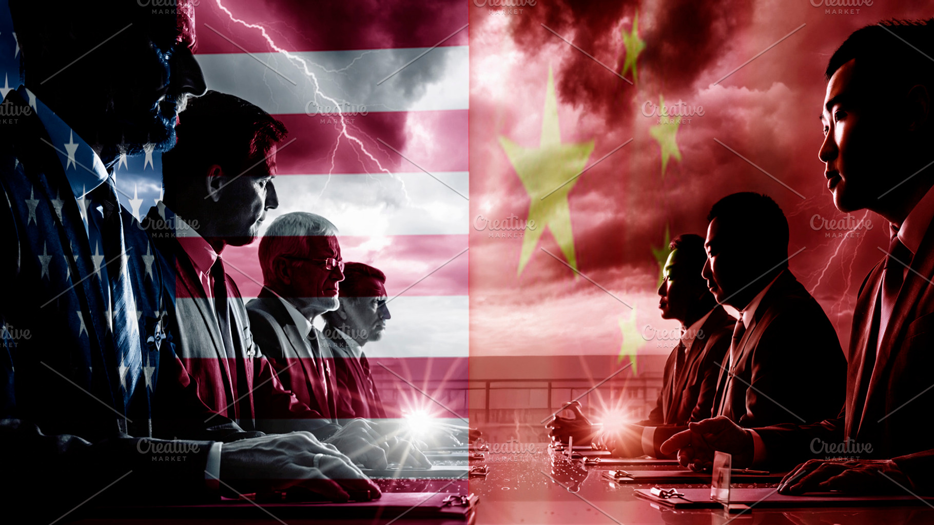 USa and China leaders concept, a Business Photo by DanFLCreativo