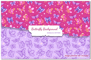 Butterfly Background - Seamless