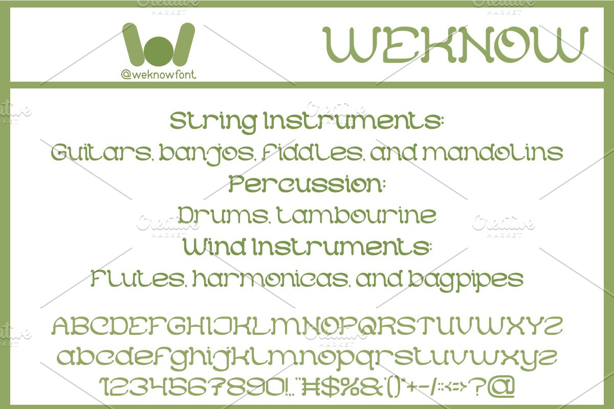 Folk Music font, a Font by weknow (Photo 4 of 8)