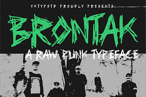Brontak - A Raw Punk Typeface