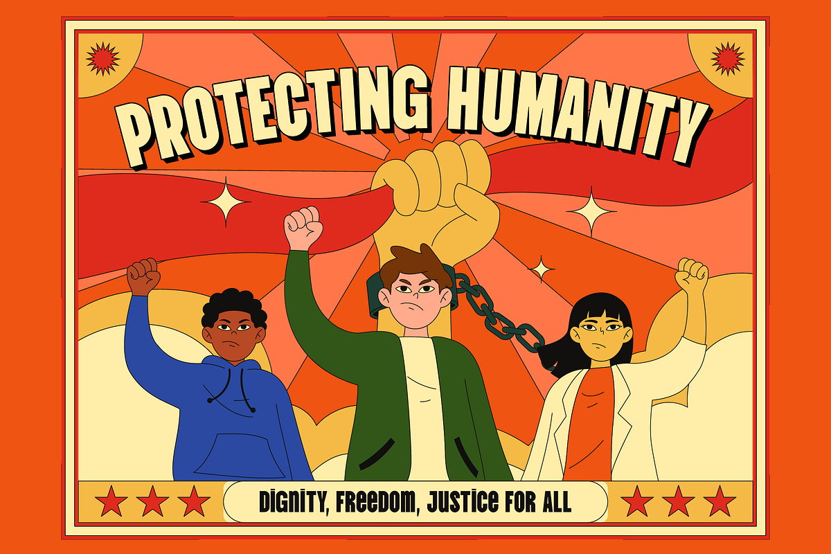 Human Rights Day Full Illustration, a Person Illustration by graphicook