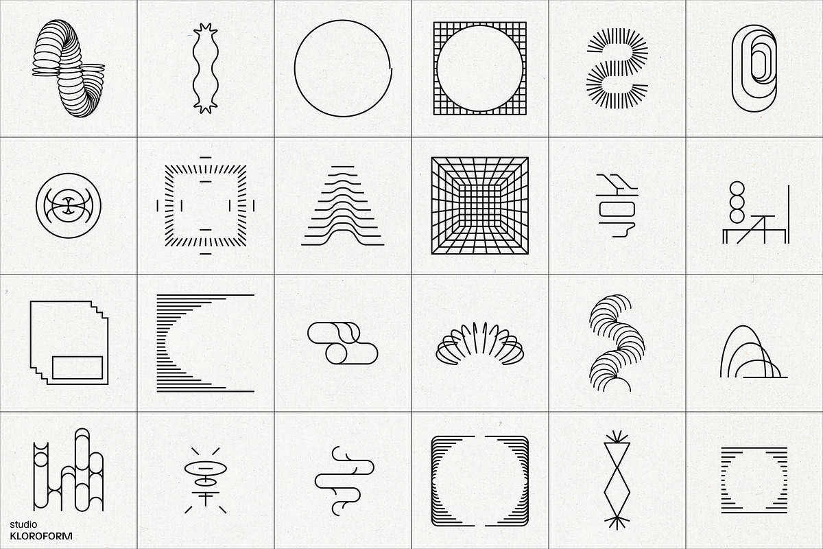Monozen 3 - 130 abstract icons, an Object Graphic by kloroform (Photo 10 of 11)