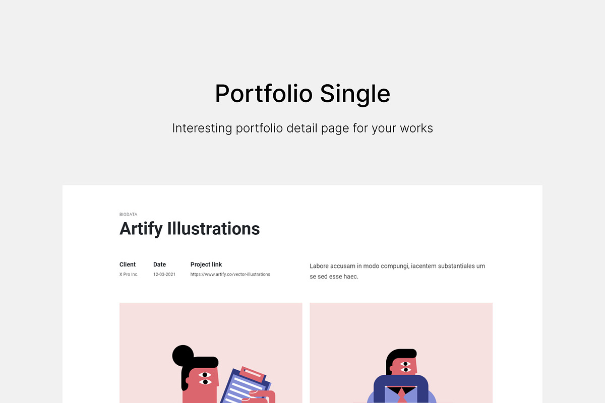 Julia - Creative Portfolio Template, a HTML Template by TemplatesJungle (Photo 7 of 9)