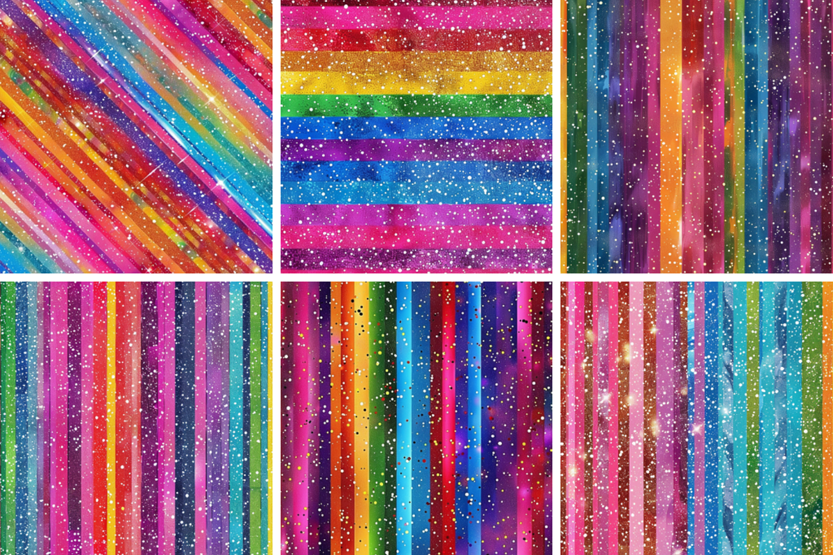 Rainbow Stripes Seamless Patterns, a Pattern Graphic by PrintablesByFranklyn (Photo 2 of 4)