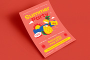 Red and Yellow Summer Party Flyer, a Flyer Template by VectorVactory (Thumbnail 2 of 3)