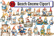 Beach Gnome Cipart, an Illustration by Design Market (Thumbnail 1 of 3)