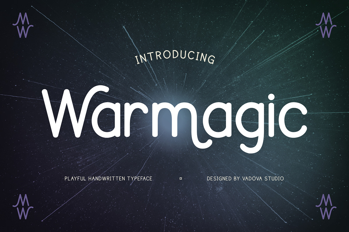 Warmagic – Playful Handwritten Font, a Handwritten Font by Vadovastd (Photo 1 of 7)