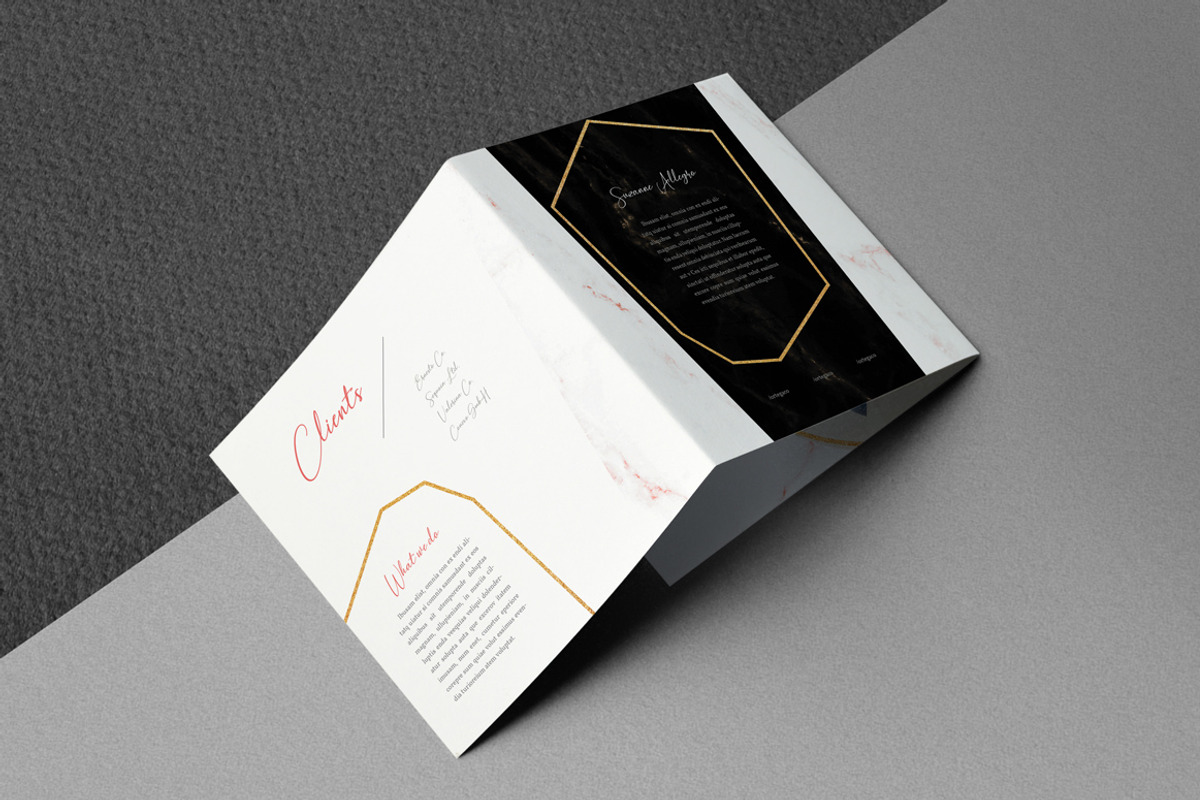 Gold Brush Square Trifold Brochure, a Brochure Template by Kahuna Design (Photo 4 of 4)