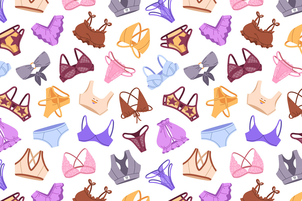 Female lingerie set + backgrounds, an Object Illustration by PaperTrident (Photo 8 of 10)