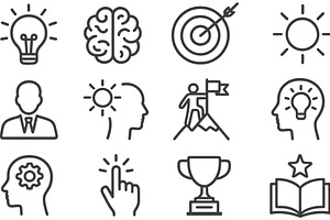 Vector illustration of line icons, an Education Illustration by ZinetroN