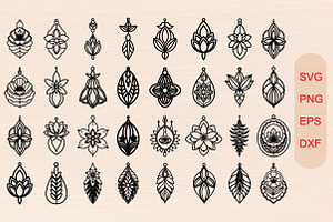 Wildflower Earrings SVG Bundle