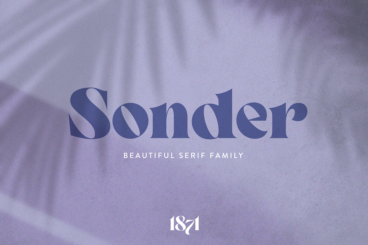 Sonder - Beautiful Serif Typeface, a Serif Font by 1871 Project (Photo 1 of 14)