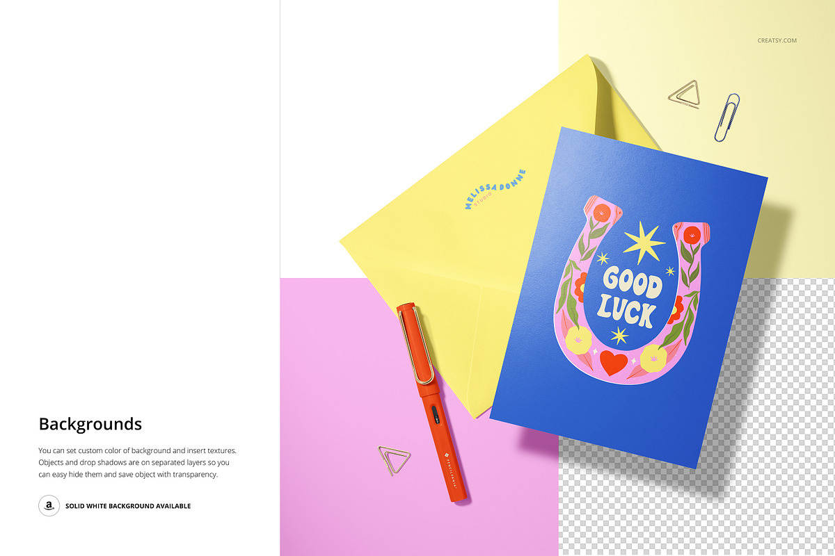 A5 Cards Mockup Set, a Merchandise Mockup by creatsy5 (Photo 15 of 17)