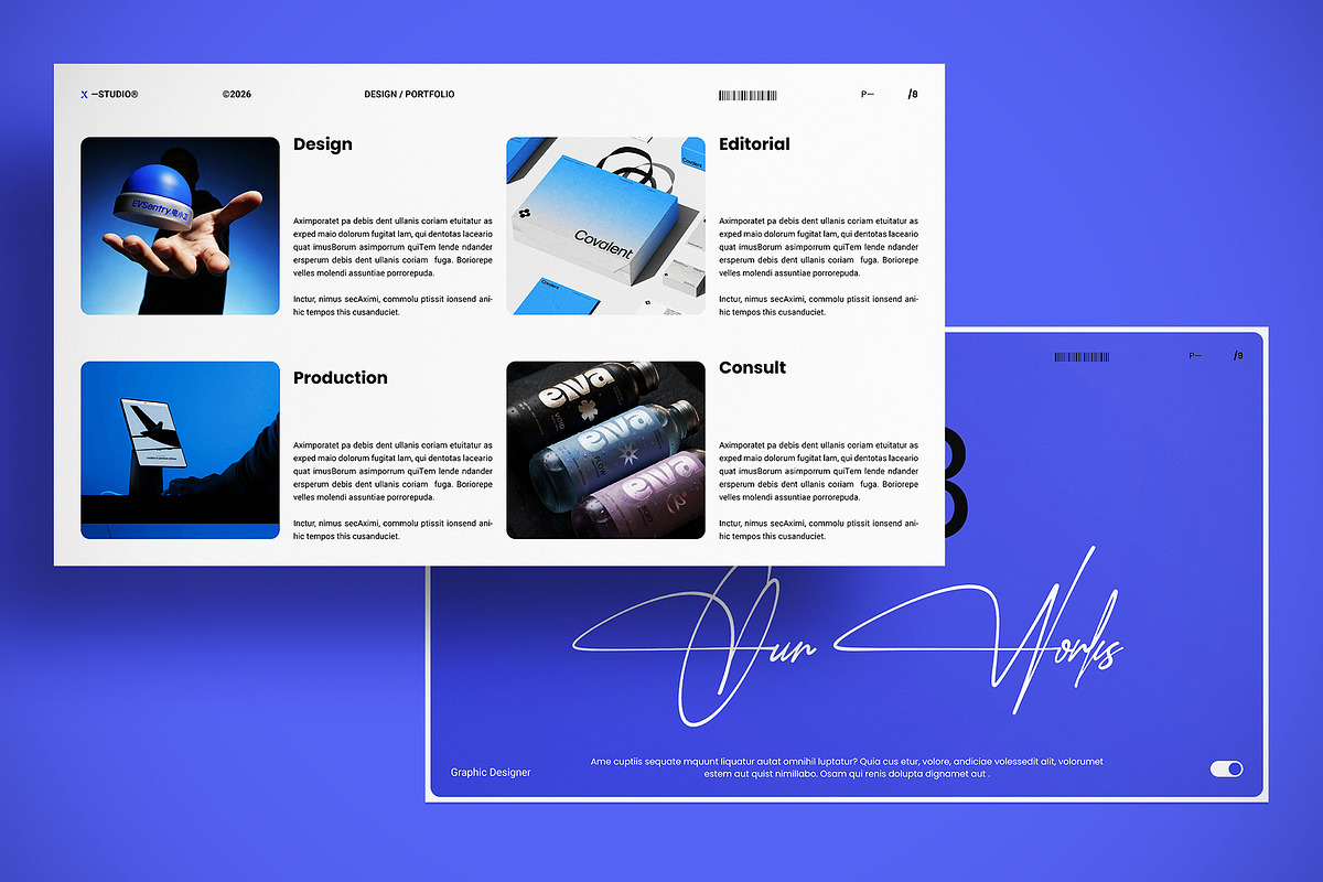 Minimal Design Portfolio Template, a Presentation Template by Studio Monova (Photo 10 of 19)
