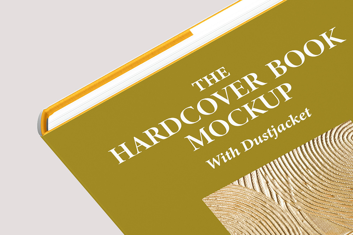 Hardcover Book w/ Dustjacket Mockup, a Books & Magazine Mockup by Illusiongraphic (Photo 15 of 20)