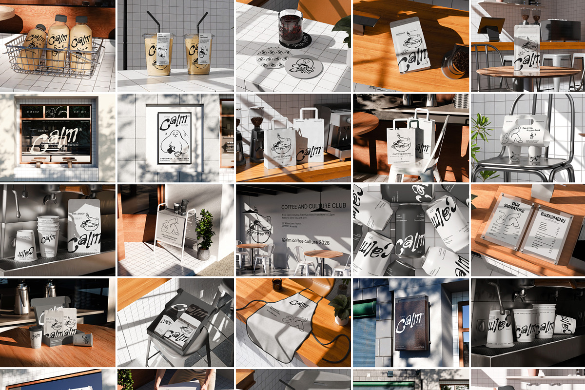 38 Coffee Shop Cafe Branding Mockup, a Cups & Container Mockup by Vitora Mockup (Photo 2 of 12)
