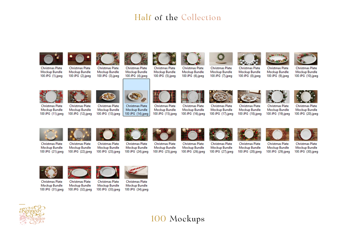 Christmas Plate Mockup 100 JPG, a Cups & Container Mockup by KennedyStudio (Photo 11 of 12)
