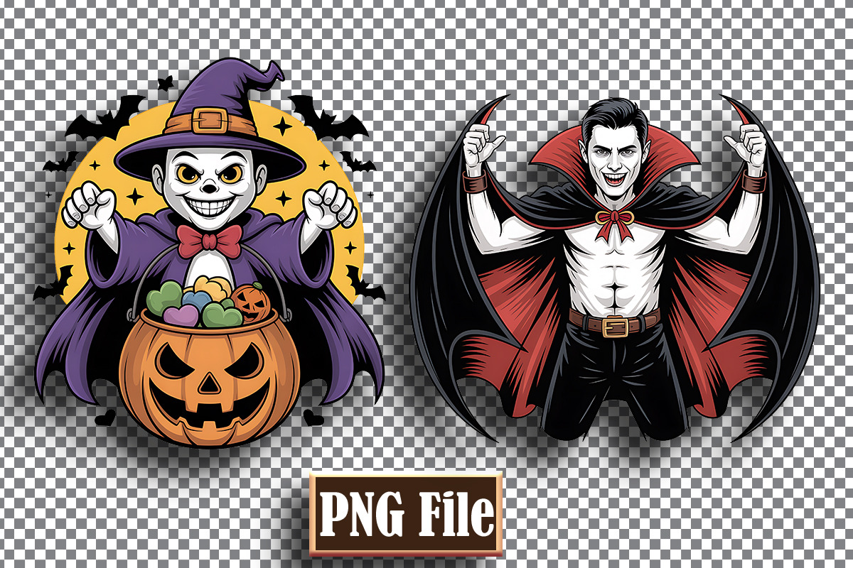 Cute Halloween Clipart Bundle, a Seasonal Illustration by protabsorkar11 (Photo 3 of 8)