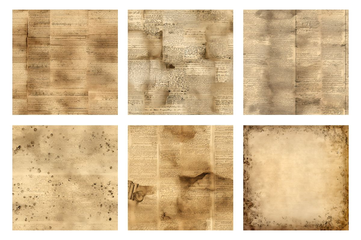 Antique Old Book Pages Digital Paper, a Background Graphic by Gloria Designed It (Photo 3 of 5)