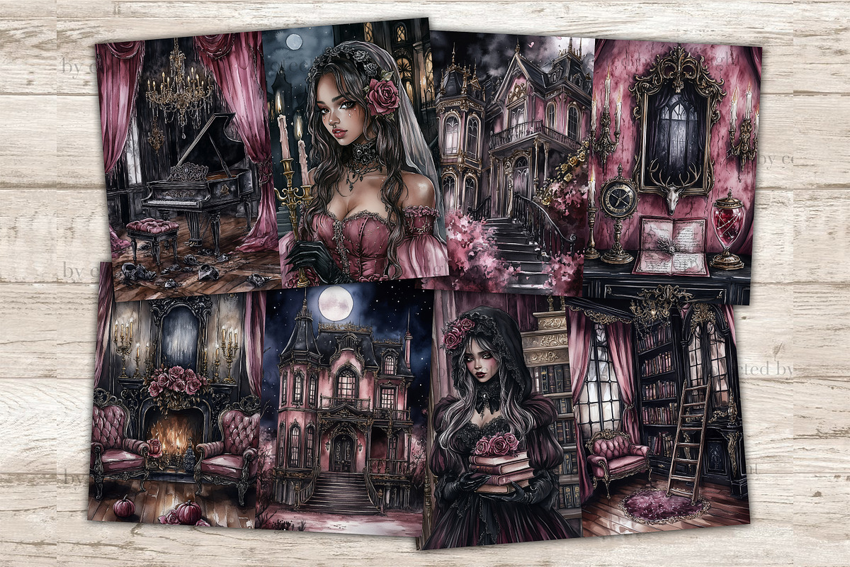 Halloween Junk Journal Paper, a Person Illustration by GlamArtZhanna (Photo 3 of 10)