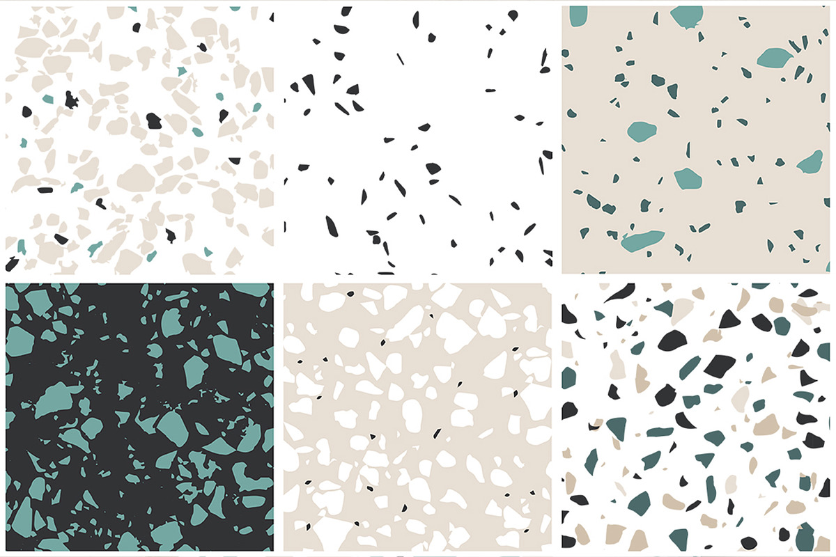 Terrazzo Seamless Vector Patterns, a Pattern Graphic by Youandigraphics (Photo 8 of 8)