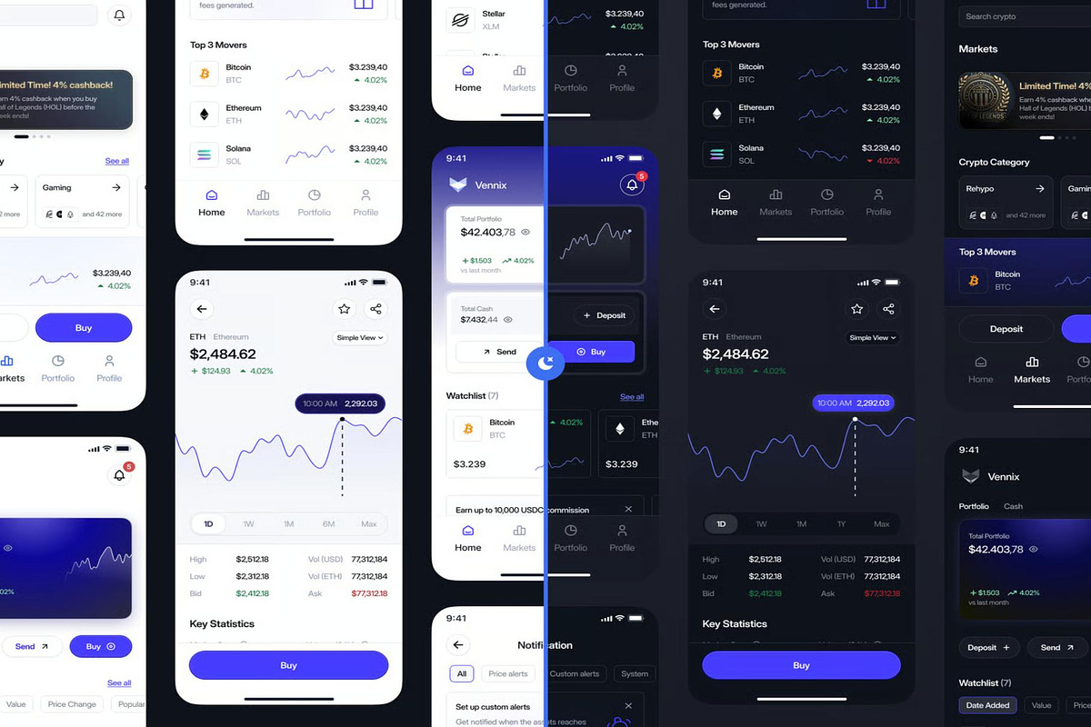 Zennix - Crypto & Web3 App UI Kit, an UI Kit Template by Lumina_ui_ux202 (Photo 6 of 6)